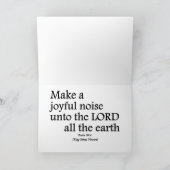 詩篇98章4節に喜びの声を上げる シーズンカード (内部)