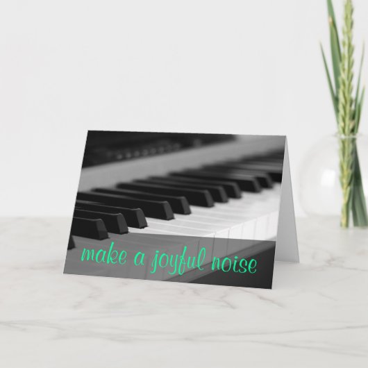 詩篇98章4節に喜びの声を上げる シーズンカード (正面)