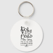 詩篇98:1新しい歌の聖句を主に歌う キーホルダー (裏面)