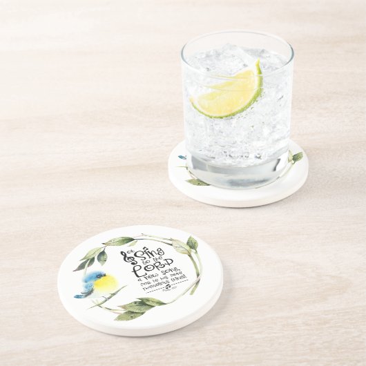 詩篇98:1新しい歌の聖句を主に歌う コースター (側面)