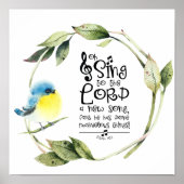 詩篇98:1新しい歌の聖句を主に歌う ポスター (正面)