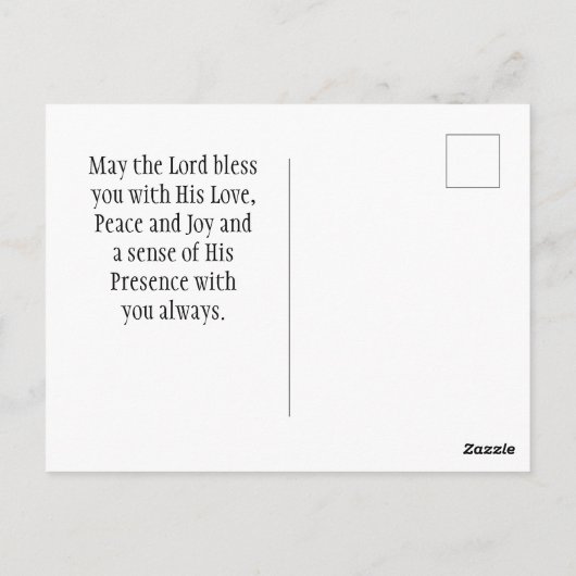 詩篇98:1新しい歌の聖句を主に歌う ポストカード (裏面)