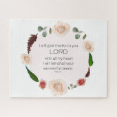 詩篇9:1、聖書の聖句 ジグソーパズル (横)