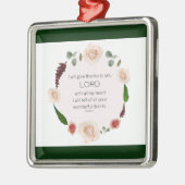 詩篇9:1、聖書の聖句 メタルオーナメント (左)