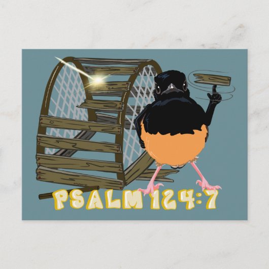 詩篇 – 白いランピングされたシャマ ポストカード (正面)