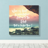 詩篇:私のハートが聖書の聖句に圧倒されたとき キャンバスプリント (インサイチュ (ウッドフロア))