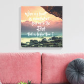 詩篇:私のハートが聖書の聖句に圧倒されたとき キャンバスプリント (インサイチュ (リビング))