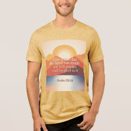 詩篇 118:24 これは主が造られた日 トライブレンドTシャツ