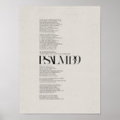 詩篇 139、聖書の言葉、現代の聖書、聖句のウェア ポスター (正面)