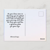 詩篇 143:8節 私はあなたに信頼を置く、聖書の詩篇 ポストカード (裏面)