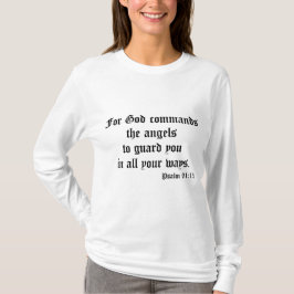 詩篇 91:11 Tシャツ