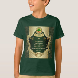 詩篇 92:12 マロニテ教会 レバノンの杉 Tシャツ
