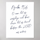 詩篇 95:6 われら来たりて拝み礼拝せん KJV ポスター (正面)