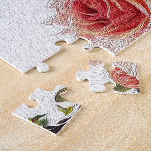 詩編の一縁ど番はフローラ賛美の油の ジグソーパズル (側面)