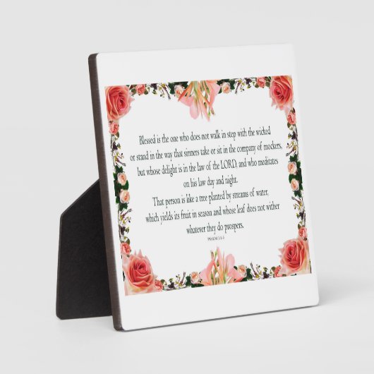 詩編の昼と夜は、その実を結ぶ。 フォトプラーク (正面)