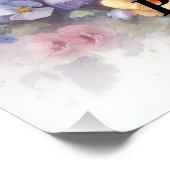 詩編の聖句のタイポグラフィー フローラル 水彩画 ポスター (コーナー)