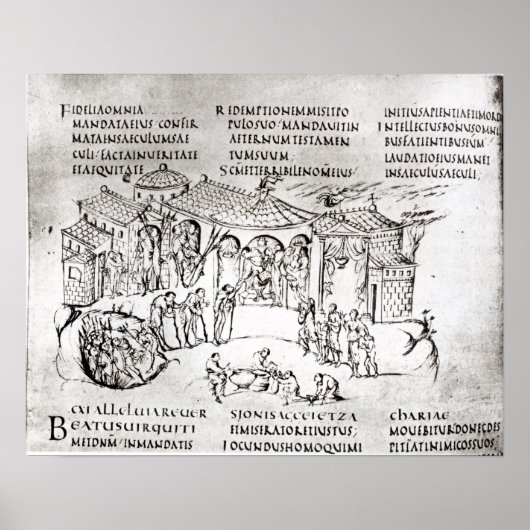 詩編を描いたさまざまな場面 ポスター (正面)