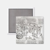 詩編を描いたさまざまな場面 マグネット (正面/裏面)