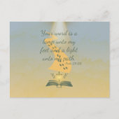 詩編エレガント119:105水彩絵葉書 ポストカード (正面)