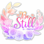 詩編クリスチャン聖書聖句のシール – まだ続ける シール (正面)