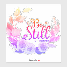 詩編クリスチャン聖書聖句のシール – まだ続ける シール