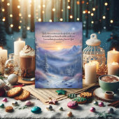 詩編バイブル聖句の冬の風景クリスマス シーズンカード