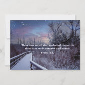 詩編バイブル聖句冬トワイライトスカイウッドランズ シーズンカード (正面)
