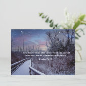詩編バイブル聖句冬トワイライトスカイウッドランズ シーズンカード (スタンド正面)