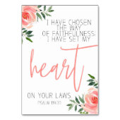 詩編バイブル詩のカード テーブルナンバー (正面)