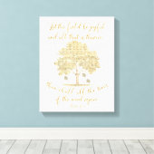 詩編フィールド&ツリーズ歌/レジョイス聖なる書物、 経典 キャンバスプリント (インサイチュ (ウッドフロア))