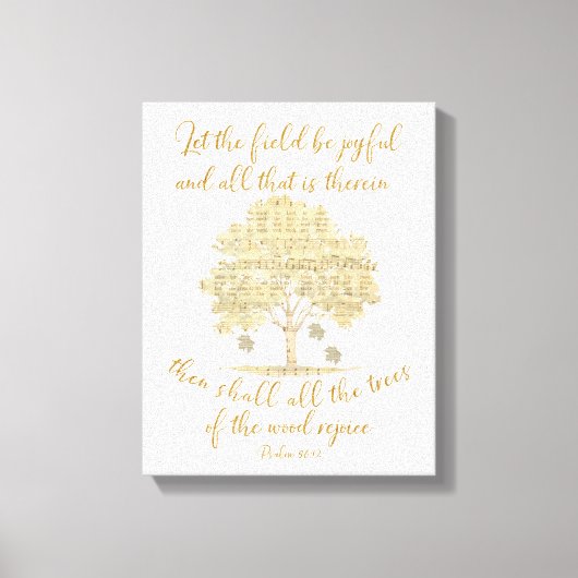 詩編フィールド&ツリーズ歌/レジョイス聖なる書物、 経典 キャンバスプリント (正面)
