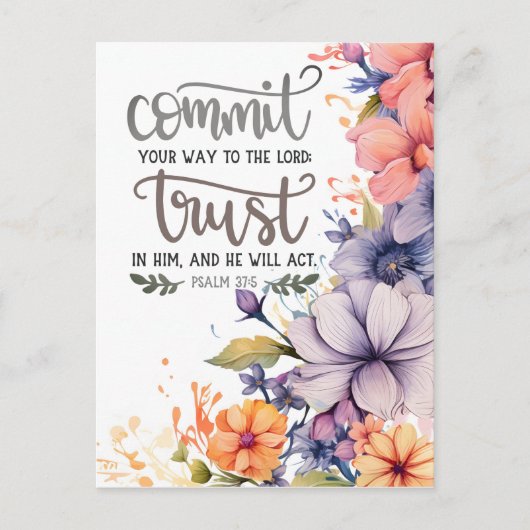 詩編感動的集からのメッセージ ポストカード (正面)