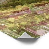 詩編聖なる書物、 経典砂漠マウンテンランドスケープ花 ポスター (角)