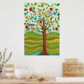 詩編1本木 – 河川の水で植えたプリント ポスター (キッチン)