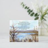 詩編1聖なる書物、 経典バイブル聖句デザートレイクマウンテン ポストカード (スタンド正面)