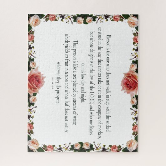 詩編1聖なる書物、 経典義人のアートパス ジグソーパズル (縦)