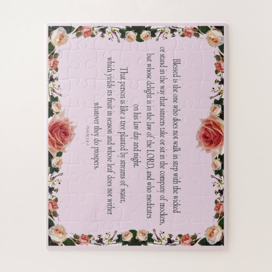 詩編1聖なる書物、 経典義人のアートパス ジグソーパズル (縦)