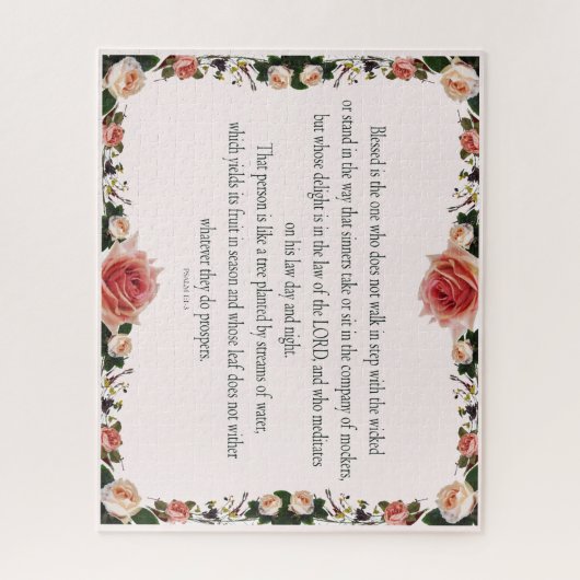 詩編1聖なる書物、 経典義人のアートパス ジグソーパズル (縦)