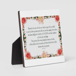 詩編1聖なる書物、 経典義人のアートパス フォトプラーク