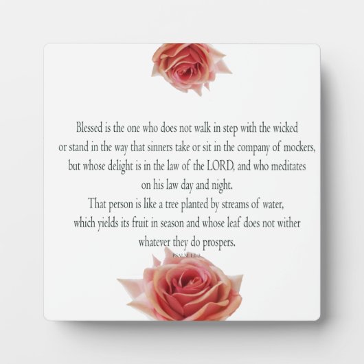 詩編1聖なる書物、 経典義人のアートパス フォトプラーク (正面)