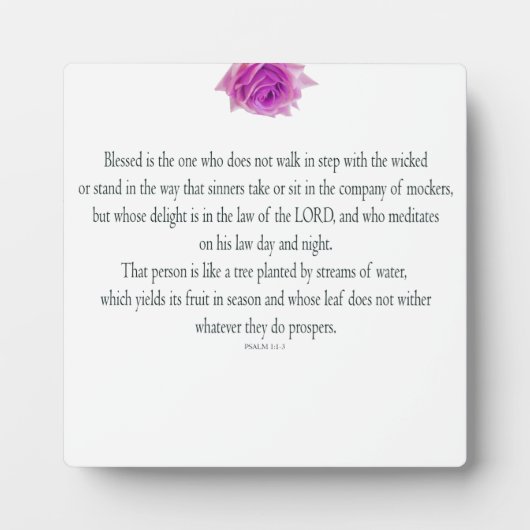 詩編1聖なる書物、 経典義人のアートパス フォトプラーク (正面)