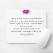 詩編1賛美つないピンク色の花 マウスパッド (マウス)