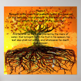 詩編1賛美はウォルケースの男 ポスター