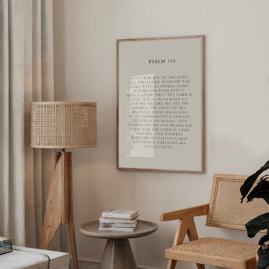 詩編100クリスチャン秋ウォールプリント ポスター