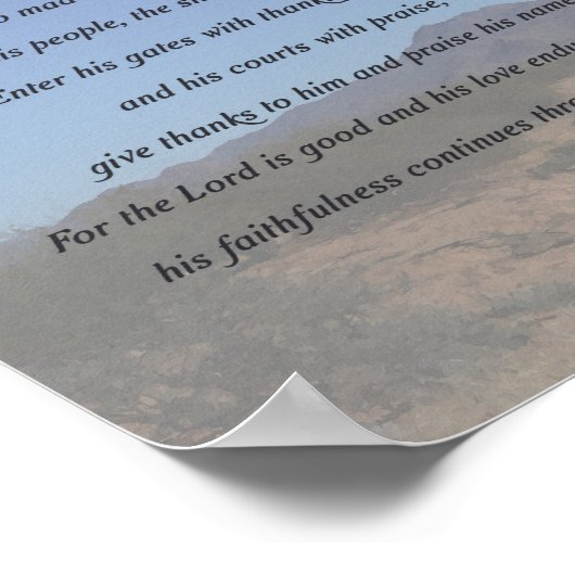 詩編100、歓声を上げる ポスター (角)