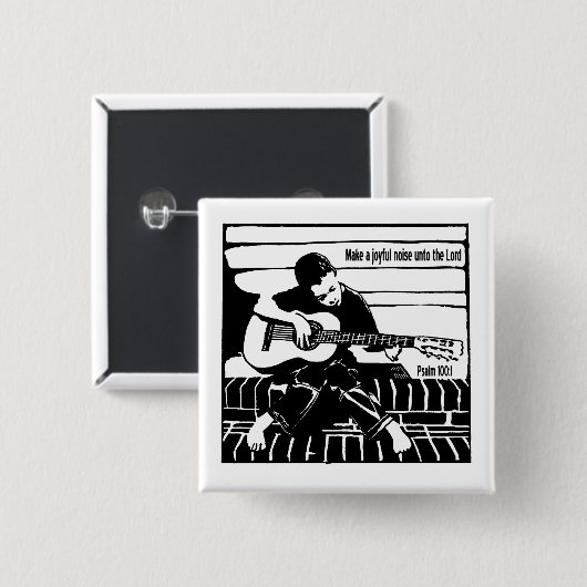 詩編100:1 缶バッジ (正面&裏面)