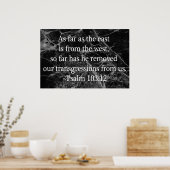 詩編103:12 ポスター (キッチン)