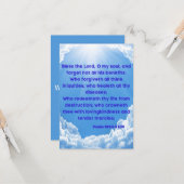 詩編103:2-4 KJV聖書聖なる書物、 経典Pic Greeting カード (正面/裏面インサイチュ)