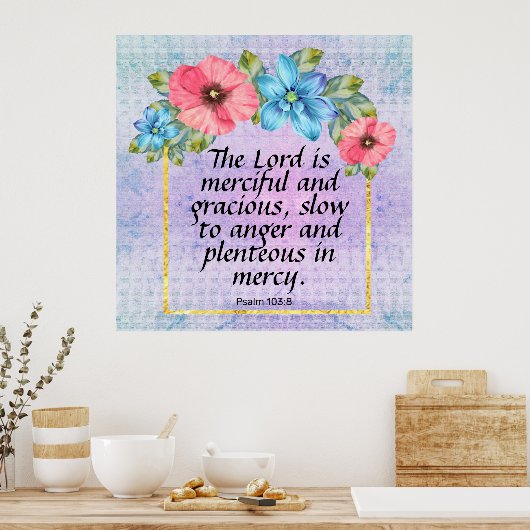 詩編103:8 ポスター (キッチン)