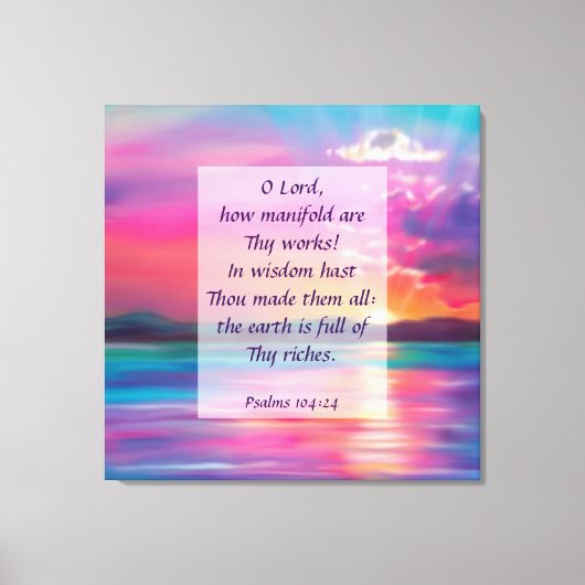 詩編104:24キャンバス印刷 キャンバスプリント (正面)